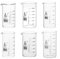 600ml TALL FORM Glass Laboratory Beakers | Borosilicate 3.3 | Various Sizes 25ml to 1000ml | Heat and Shock Proof | Size 600ml