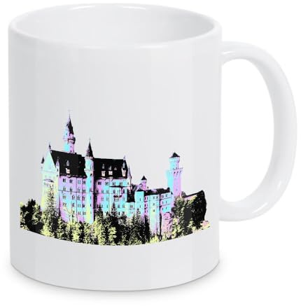 artboxONE Tasse Neuschwanstein Castle Pop-Art von sommersbilder - Kaffeetasse Reise