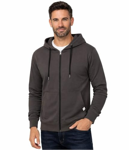 Blu Apparel Men's Full Zip Hoodie Mid weight soft touch Hoodies for Men activewear Loungewear