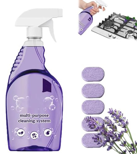 Drclean Spray Oven Cleaner, Dr Clean Spray Cleaner for Ovens, All-Purpose Cleaners for Home, Kitchen, Bathroom, Multi-Surface Cleaners with Concentrated Cleaning Tablets (5)