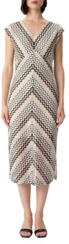 COMMA Midi-Kleid mit Zick-Zack-Ajourmuster