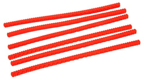 KBLDOPN Silicone Oven Rack Guard Silicone Oven Rack Guards 6 Pack,Oven Rack Edge Protector Guard Cover,14 Inch Long,Prevent Hand/Arm Against Burns For Oven Shelf Guard Or Microwave Oven Grill Rack