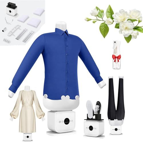 Ferro Da Stiro Automatico Per Camicie,Dispositivo Di Stiratura Vapore Con Manichino,Tempo E Temperatura Regolabili,Asciugatrice Ad Aria Calda Gonfiabile,Per Qualsiasi Tipo Tessuto,Abbigliamento Scarpe