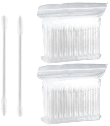 400 Piezas Hisopos de Algodón de Limpieza, Bastoncillos de Algodón de Doble Punta, Empaquetados Individualmente, para Maquillaje, Limpieza, Electrónica, Viaje, Higiene Personal