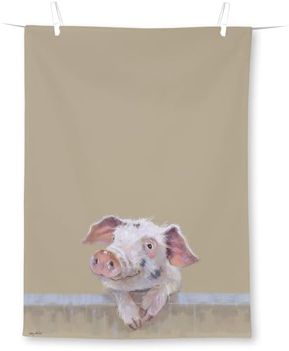 Ihr - T 1079139 - Geschirrtuch, Pig Ruffy, Schwein, Baumwolle, Bedruckt, 50cm x 70cm