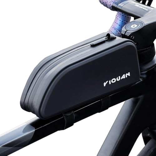 OIENNI Bike Top Tube Bag, Waterproof Front Frame Pouch, Storage Bag for Cycling Tools, Compatible with MTB and Road Bikes