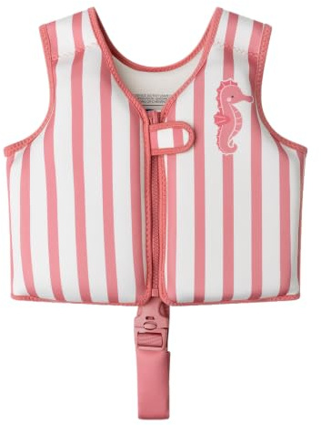 Chaleco de Flotación Infantiles - Chaleco Natación con Correa Antisubida - Neopreno Ligero - Certificado CE EN13138 - Diferentes Tallas - Uso en Piscina y Playa