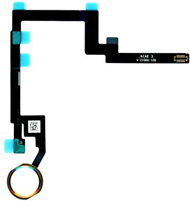 Sintech Accueil Bouton Ensemble Noir avec Une Longue Accueil Flex pour iPad Mini 3, Coleur:Or