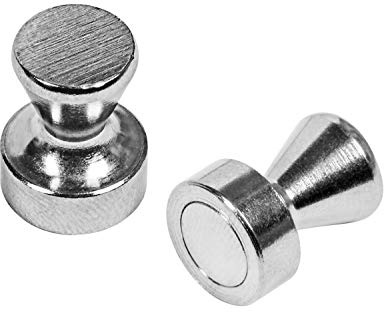 Connex Neodym-Griffmagnet – 2 Stück im praktischen Set | Extra starker Magnet – 2 kg Haftkraft – Für Haushalt, Werkstatt und Hobby – Powermagnet – Magnet mit Griff – Ø 12 x 16 mm