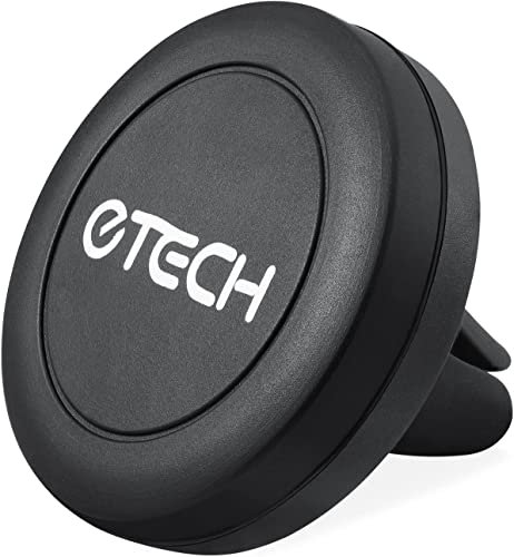 Magnetische Halterung von eTECH [2 Stück] Universal Air Vent Magnetic Car Mount Phone Holder für Handys wie Apple iPhone/iPod/Samsung Galaxy Note, mit Fast Swift-Snap Technologie, mit 4 Metallplatten