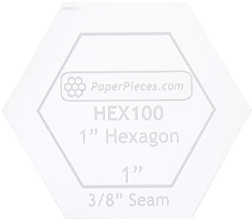 Paper Pieces Acryl-Stoff-Schablone, sechseckig, 2,5 cm