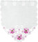 Arsvita Fenstergardine mit Stickerei, Blumen oder Schmetterlingen bestickte 35x40cm Fensterbild, in vielen verschiedenen Designs verfügbar (Farbe: Rosa - Pink)