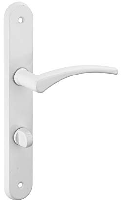 THIRARD - Ensemble de Poignées pour Salle de Bain et Toilette Hebe - Acier Embouti - Usage Pratique - Fermeture à Condamnation - Carré 7 mm - Entr'Axes 195 mm - Finition Laqué Blanc