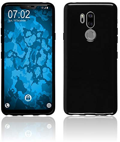 COPHONE® Coque Noir Compatible avec LG G7 ThinQ, Housse Etui Noir en Gel TPU Silicone Souple Ultra Mince avec Anti Choc pour LG G7 ThinQ