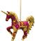 Einhorn Weihnachten Baumschmuck Figur Deko Hänger Christbaumschmuck 15 cm (pink-Gold)