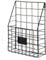 Queiting Wall Mounted Magazine Rack Newspaper Bookshelf Rack Storage Basket for Office Living Room Bedroom Black