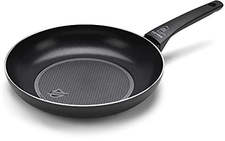 Moneta Recy Padella 28 cm Ricicla 43 Lattine, Net Induction, Nero, Corpo Alluminio 100% Riciclato