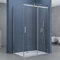 doporro Duschkabine Schiebetür 80x110x195cm chrom Eck-Duschkabine Duschabtrennung ESG-Sicherheitsglas Klarglas inkl. Easy-Clean-Beschichtung Einstieg links/rechts