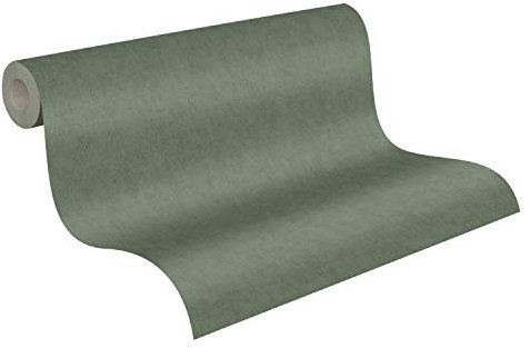 A.S. Création Vliestapete Geo Nordic Unitapete einfarbig 10,05 m x 0,53 m grün 375364 37536-4