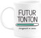 quotedazur - Mug Futur Tonton 2025 Chargement En Cours - Cadeau Annonce Tonton - Annonce Grossesse - Blanc/Céramique
