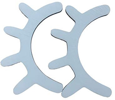 SWECOMZE 3D Wimpern Wandtattoo Holz Wimpern Wandaufkleber für Babyzimmer Kinderzimmer Deko Wanddekoration Wandtattoo Schlafende Augen Wand Aufkleber (Hellblau)