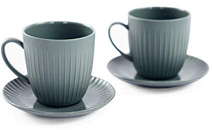 WD Lifestyle - Set 2 TAZZINE da Caffe' Grigie, Linea ARITA