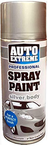 RnT Auto Xtreme Silver Body 400ml High Professional Quality Spray Paint Restorer Use For Car Bike 1930 Petrol Resistant Non-Crack Formula