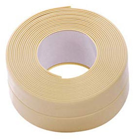 Für Badezimmer Küche 3,2 m Duschwanne Bad Dichtungsstreifen Klebeband Dichtungsstreifen Selbstklebende wasserdichte Wandaufkleber Waschbecken Kantenband-Russische Föderation, Beige, 2,2 cm, 3,2 m