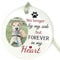 GuteGifts Personalised Photo Pets Dog Cat Memorial Bauble Ceramics Ornaments Christmas Xmas Tree Decoration Hanging Sign Keepsake-No longer by my side but forever in my heart, White