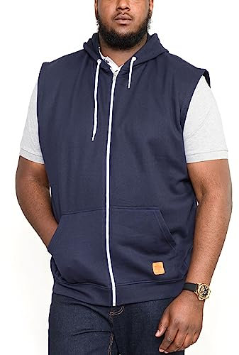 Duke D555 - Gilet da uomo Blake King-size, con cerniera, con cappuccio, taglia 5XL, colore: Blu navy