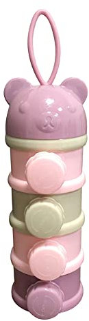 Milchpulver Spender,Milchpulver-Portionierer,4 Schicht Baby Milchpulver Box Stapelbare Milchpulverbehälter,Tragbare Milchkasten,BPA-freien Luftdichte Lebensmittelvorratsbehälter für Reise im Freien
