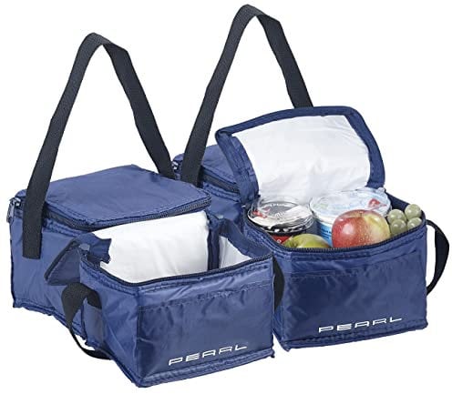 PEARL Kühlbox: 4er-Set isolierte Mini-Kühltaschen mit Tragegurt, je 2,5 Liter (Kühl-Tasche, Kleine Kühltasche für Flaschen, Flaschenkühler)