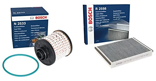 Bosch N2533 Filtro Diesel & Bosch R2598 Filtro abitacolo ai carboni attivi