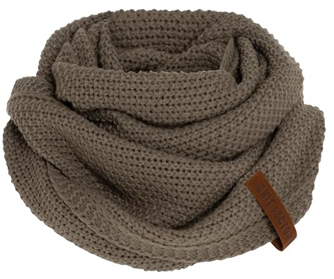 KNIT FACTORY - Coco Loop Schal - Gestrickter Schlauchschal - Für Damen und Herren - Herbst & Winter Essentials - Zeitloses Mode-Accessoire - Strickschal mit Wolle - Cappuccino
