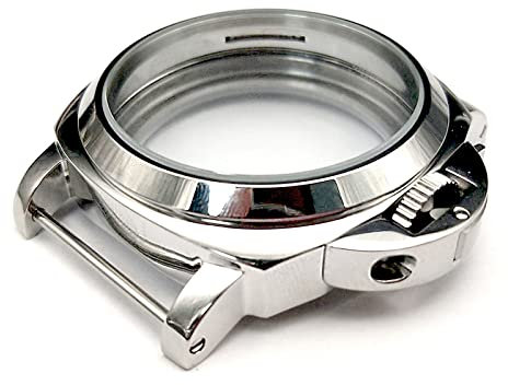 MODJUEGO 44 mm Edelstahl-Uhrengehäuse für Eta 6497/6498 Seagull ST36 Uhrwerk, 44 mm x 14.5 mm, Edelstahl, Edelstahl