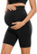 CRZ YOGA Womens Butterluxe Maternity Yoga Shorts Pantalones Cortos para Embarazadas - 15cm Negro 42