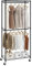 VEVOR Rollbarer Kleiderständer Garderobenständer 1 Kleiderstange, 2-lagig, 136 kg Belastbar Strapazierfähiger Rollbarer Kleiderständer für Schlafzimmer, Wäscheraum, Ankleidezimmer, Eingang usw.
