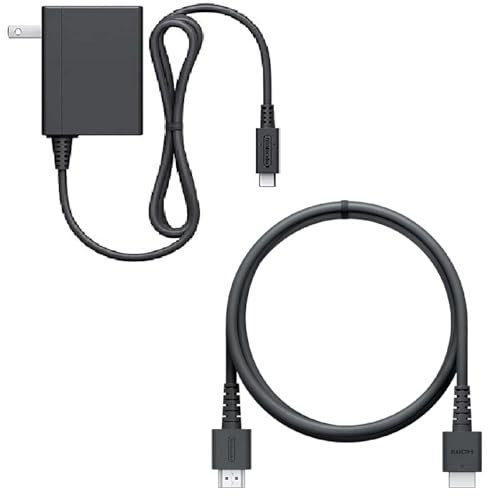 PEGLY OEM AC Adapter and HDMI Cable Compatible with Nintendo Switch and Switch OLED 5V-1.5A 15V 2.6A