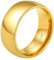 Cupimatch Titan Ring Herren Damen Bandring Finger Ringe Glatt, Ehering Verlobungsring Freundschaftsring Gold, Größe 65