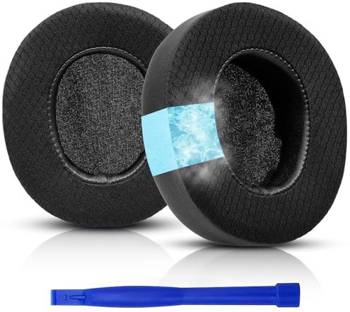 Arctis Nova Pro Kopfhörer Ohrpolster, Kühlgel Ersatz Ohrpolster für Steelseries Arctis Nova Pro Kabellose Kopfhörer, Ohrpolsterkissen mit hoher Dichte-Geräusch-Isolationschaum, zusätzliche Dick