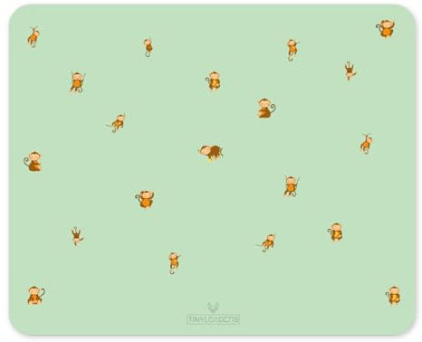 TINYLOADERS XL Placemat, Platzdeckchen, Platzmatte, Tischset, Backunterlage, Bastelunterlage, Unterlage in vielen Farben und Motiven, frei von BPA, 65 cm x 50 cm, Monkey
