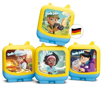 tonies Clever 4er Set Coole Jobs für Deine Toniebox, Wissens-Hörspiel für Kinder ab 5 Jahren, Spielzeit ca. 130 Minuten