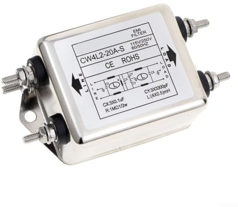 Lioaeust Filtro di alimentazione per EMI CW4L2-10A-S, CW4L2-20A-S monofase Filtro di rete 10A 20A 115/250VAC per macchina a fibra ottica della marcatura (CW4L2-20A-S), HMXJ94C0K084NV73MVX9Q7