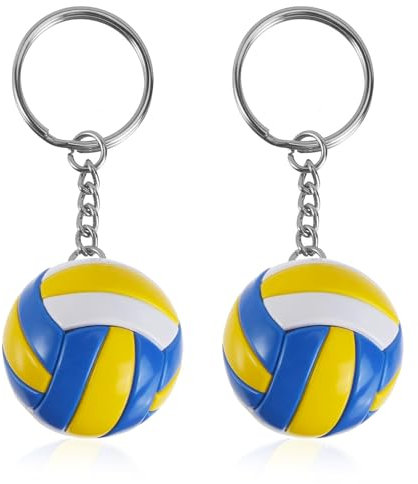 YBFBSJK Volleyball Schlüsselanhänger, 2 Stück Volleyball Charm Tasche Anhänger Sport Souvenir Anhänger Tasche Ornament Volleyball Ball Schlüsselanhänger Schlüsselanhänger Volleyball Charm Keyring