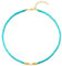 COOLSTEELANDBEYOND Turquoise Perles Statement Collier Choker Collier avec Perle Charmes
