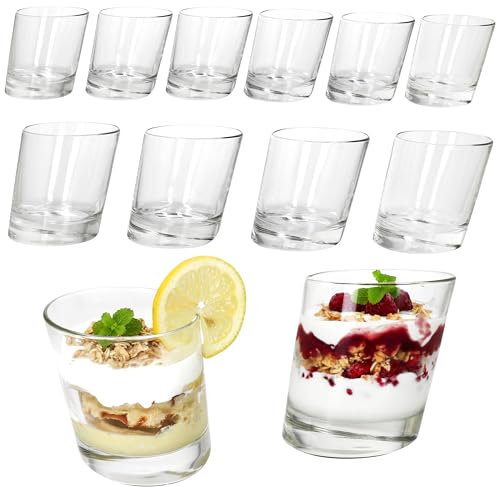 MamboCat 12er Set Pisa Whisky-Gläser I 250ml I 12 Personen I breiter Tumbler mit schwerem Boden für Scotch, Bourbon & Co. I Double Old Fashion Gläser