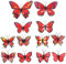 TOYANDONA 48 Stk 3d-schmetterling Tierische Wandtattoos Fensteraufkleber Schmetterling Libelle-wand- Wandbild Schlafzimmer -aufkleber Sommeraufkleber 3d-wandaufkleber Pvc