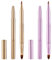 Prasacco 2 Stück Doppelendiger Lippenpinsel, Einziehbare Lippen Makeup Pinsel Tragbare Reise Lippenpinsel Mini Lipgloss Applikator für Damen und Mädchen (Gold, Rosa)