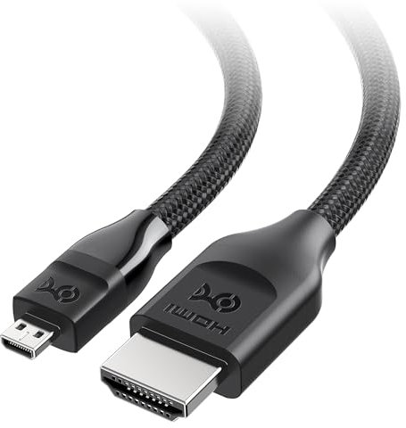 Cable Matters Cavo Micro HDMI a HDMI 2.1 da 48 Gbps 8K - 1 m, supporta 8K@60Hz / 4K@240Hz con HDR, il cavo MicroHDMI funziona con fotocamere digitali, GoPro, Raspberry Pi 5 / Pi 4, tablet e laptop