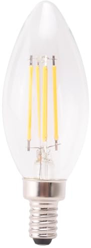 Asuinxurr Dimmbare E12 4W COB Kerze Flamme Filament LED GlüHbirne Lampe 10 X 3,5 cm